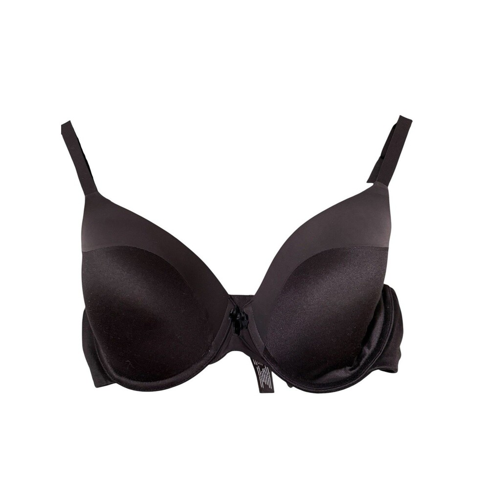 DKNY Fusion Perfect Coverage T Shirt Bra 34D Black Underwire Contour